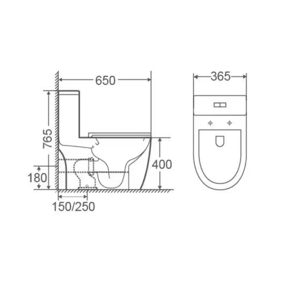 Aalto AL8010A Tornado Flush Toilet Bowl - view 3